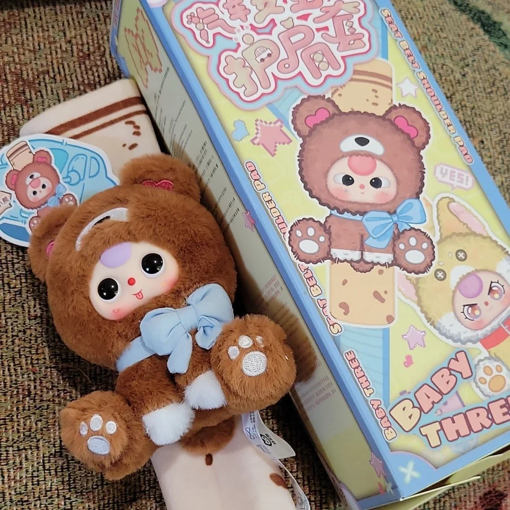 Baby Three Plush Car Seatbelt Shoulder Pad Cover.